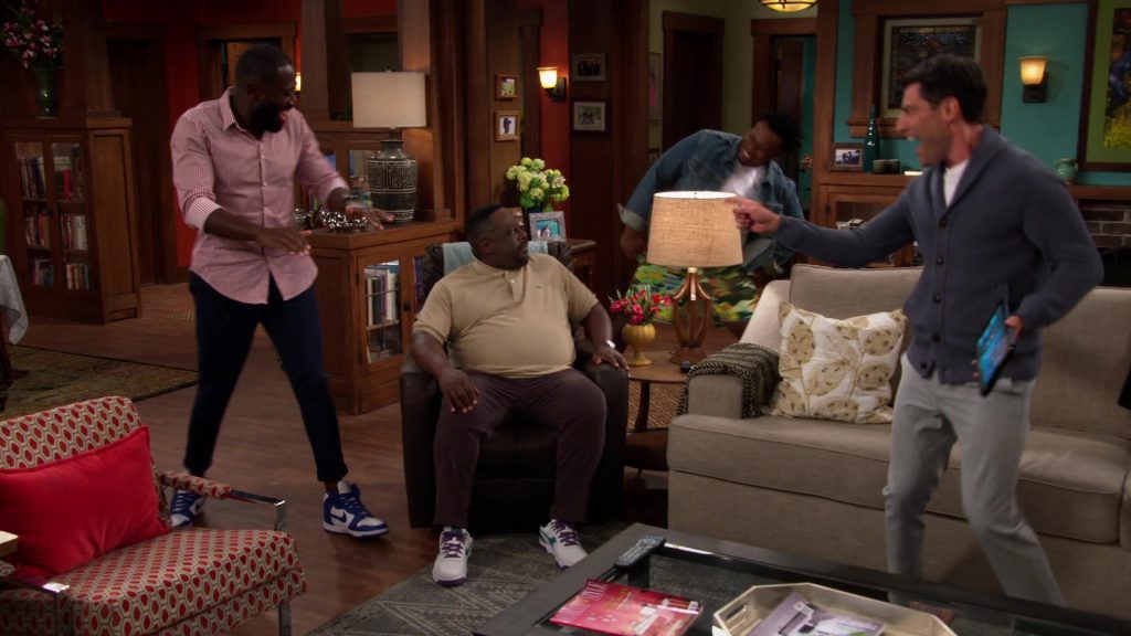 Nike Dunk High Sneakers of Sheaun McKinney as Malcolm Butler in The Neighborhood S04E01 “Welcome to the Family” (2021) (Image 1)