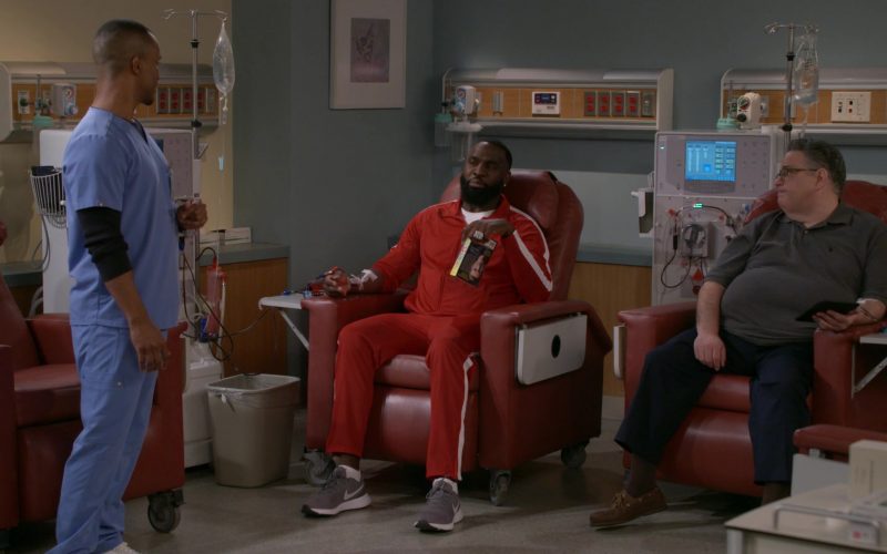 Nike Epic React Grey Sneakers Worn by Terrence Terrell as Eli in B Positive S01E12 “Canine Extraction” (2021) (Image 1)