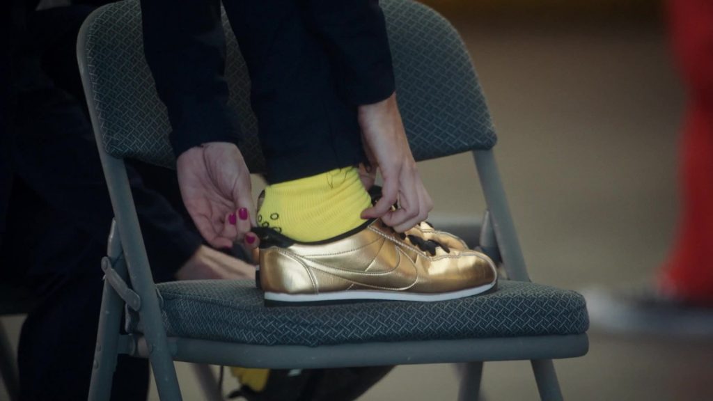 Nike Gold Sneakers For Women in The Resident Season 3 Episode 11 “Free Fall” (2020) (Image 1)