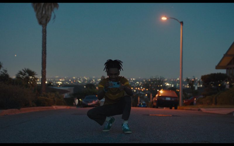 Nike Green Sneakers and Apple iPhone of Tyrel Jackson Williams as Terrell in Hollywood Stargirl (2022) (Image 1)