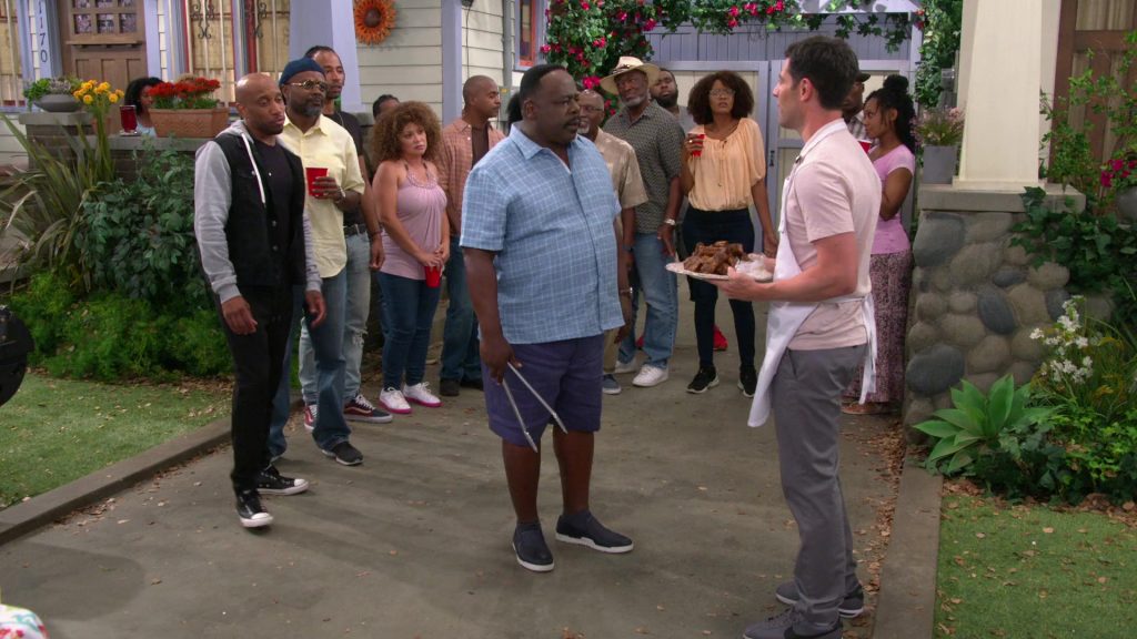 Nike Grey Sneakers Worn by Max Greenfield as Dave Johnson in The Neighborhood – Season 2 Episode 1 “Welcome to the Re-Rack” (2019) (Image 1)