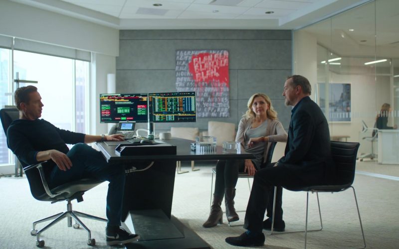 Nike Hi-Top Black Leather Sneakers Worn by Damian Lewis (Bobby Axelrod) in Billions – Season 4 Episode 9, American Champion (2019) (Image 1)