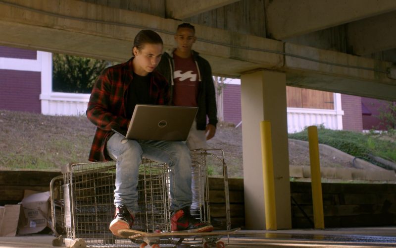 Nike High-Top Red-Black Sneakers in Cobra Kai S01E04 “Cobra Kai Never Dies” (2018) (Image 1)