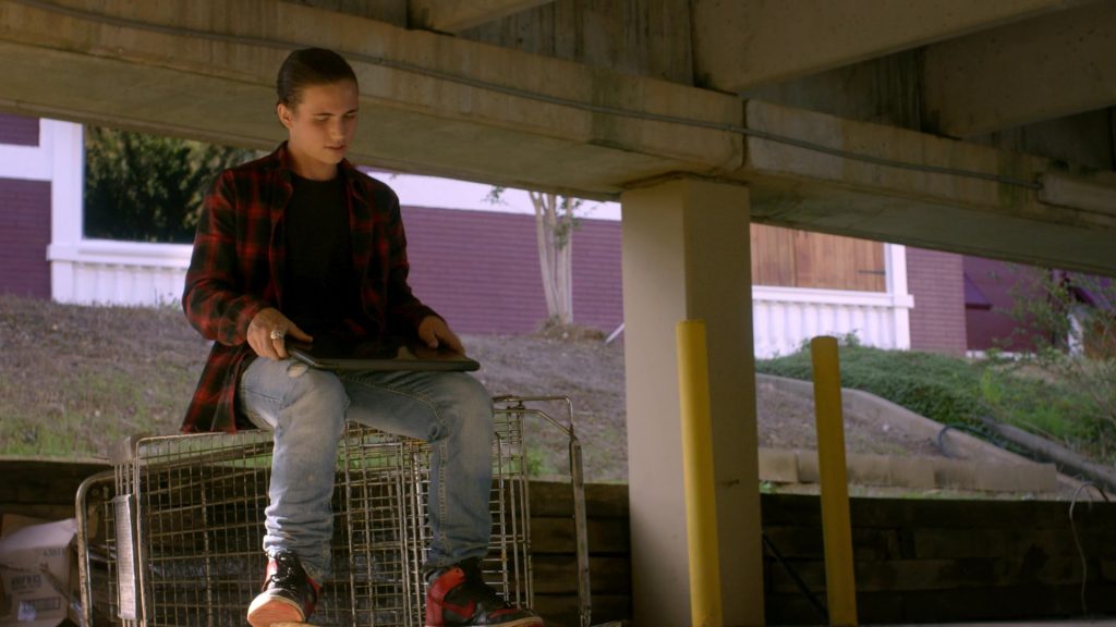 Nike High-Top Red-Black Sneakers in Cobra Kai S01E04 “Cobra Kai Never Dies” (2018) (Image 2)