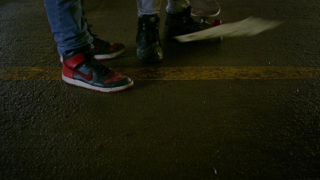 Nike High-Top Red-Black Sneakers in Cobra Kai S01E04 “Cobra Kai Never Dies” (2018) (Image 3)