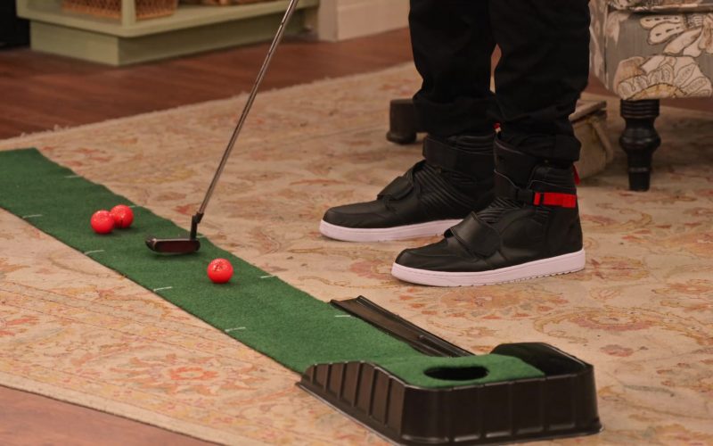 Nike High Top Sneakers in Black Worn by Anthony Alabi as Moz McKellan in Family Reunion Season 1 Episode 20 “Remember When the Party Was Over” (2020) (Image 1)