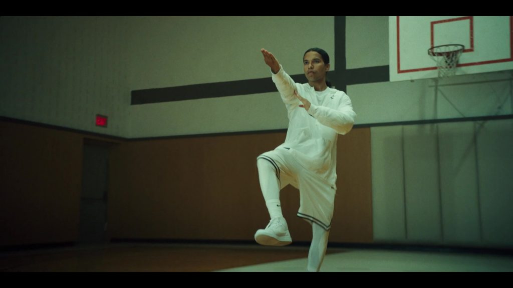Nike Jacket, Shorts, Socks and Sneakers in Miguel Wants to Fight (2023) (Image 1)