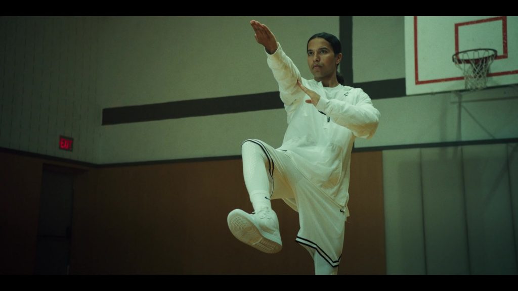 Nike Jacket, Shorts, Socks and Sneakers in Miguel Wants to Fight (2023) (Image 2)
