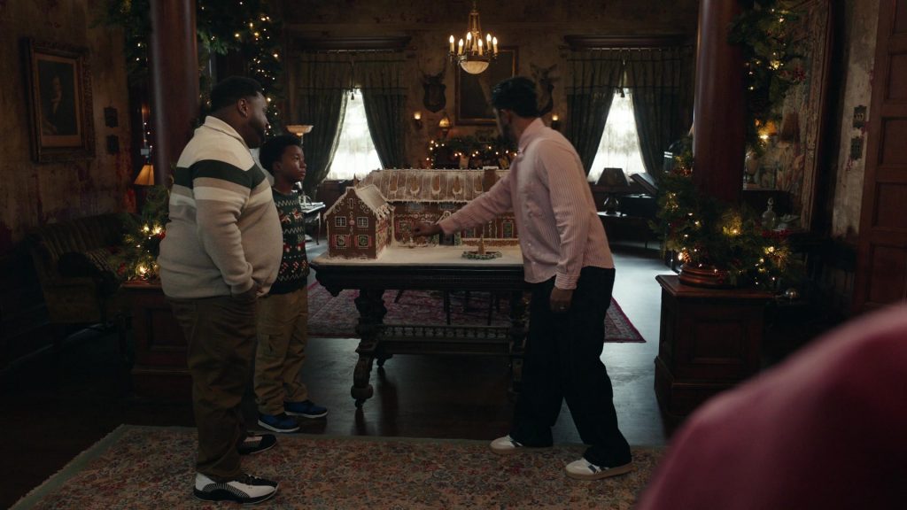 Nike Jordan 35 Low PF ‘White Black' Sneakers in Ghosts S05E09 “It's a Wonderful Christmas Carol – Part One” (2025) (Image 2)