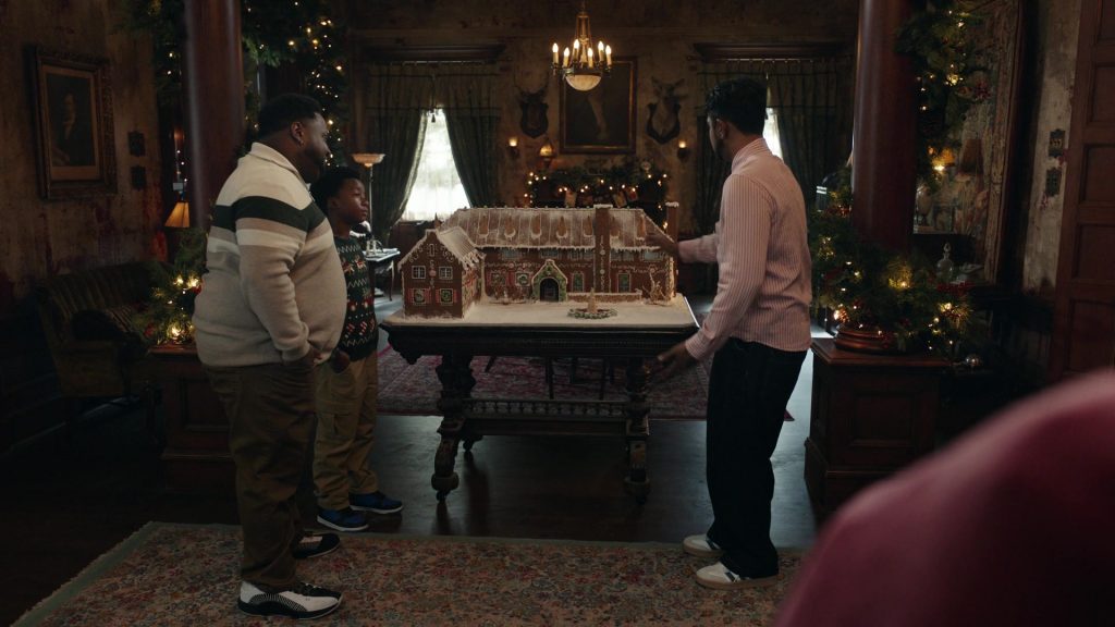 Nike Jordan 35 Low PF ‘White Black' Sneakers in Ghosts S05E09 “It's a Wonderful Christmas Carol – Part One” (2025) (Image 3)