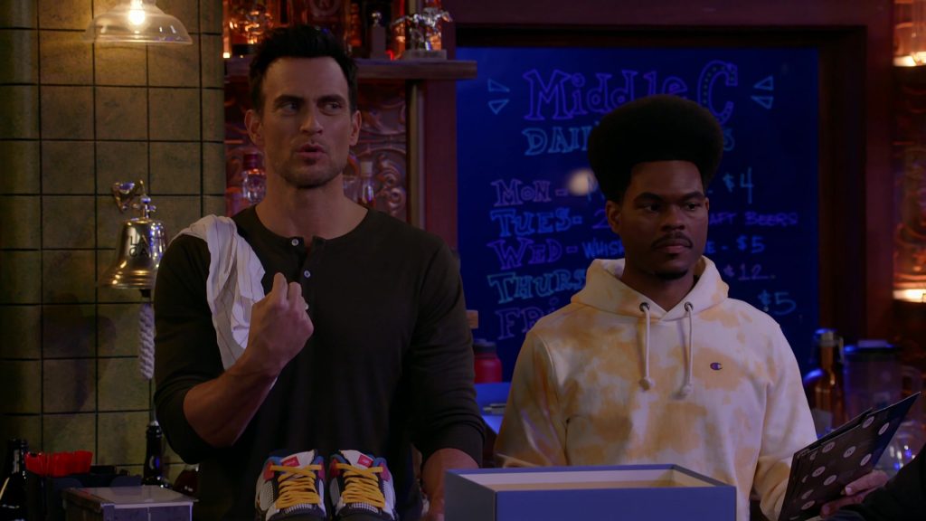 Nike Jordan Brand Union 4's Shoes in Call Me Kat S01E09 “First Date” (2021) (Image 1)