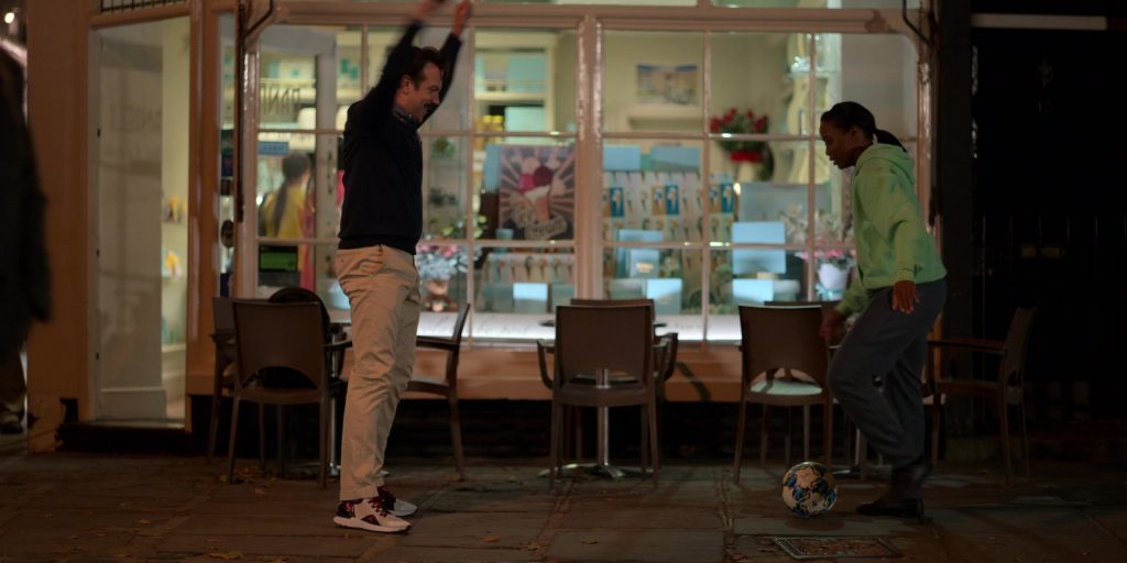 Nike Jordan React Havoc PSG Running Shoes of Jason Sudeikis in Ted Lasso S01E02 “Biscuits” (2020) (Image 3)