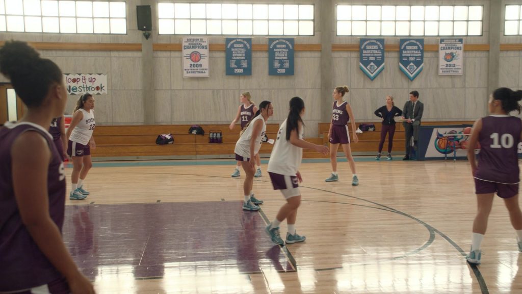 Nike KD Trey 5 VII Cerulean Basketball Sneakers For Women in Big Shot S01E06 “Carlsbad Crazies” (2021) (Image 1)