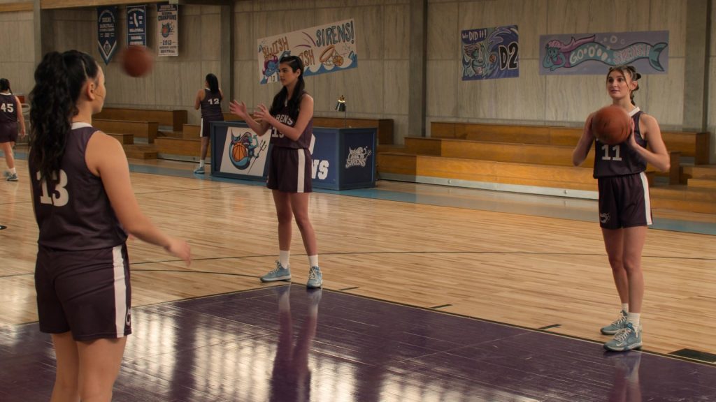 Nike KD Trey 5 VII Cerulean Blue Basketball Sneakers in Big Shot S02E01 “Ava Fever” (2022) (Image 1)