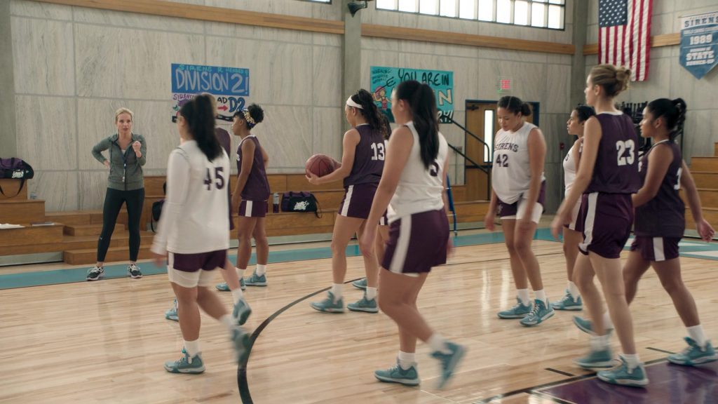 Nike KD Trey 5 VII Cerulean Sneakers Worn by Actresses in Big Shot S01E08 “Everything to Me” (2021) (Image 1)