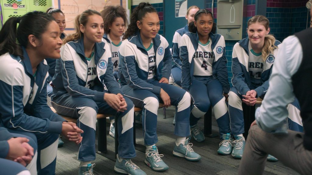 Nike KD Trey 5 VII Cerulean Sneakers Worn by Actresses in Big Shot S01E08 “Everything to Me” (2021) (Image 2)