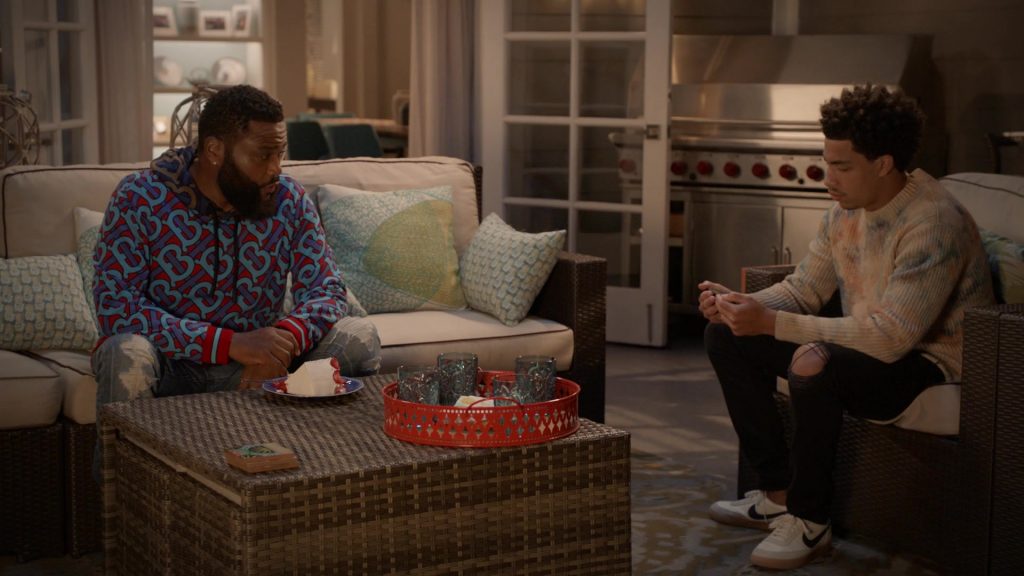 Nike Killshot 2 x J.Crew Sail-Midnight Navy Sneakers of Marcus Scribner as Junior in Black-ish Season 7 “Election Special - Part 1” (2020) (Image 1)