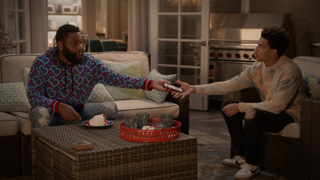 Nike Killshot 2 x J.Crew Sail-Midnight Navy Sneakers of Marcus Scribner as Junior in Black-ish Season 7 “Election Special - Part 1” (2020) (Image 2)