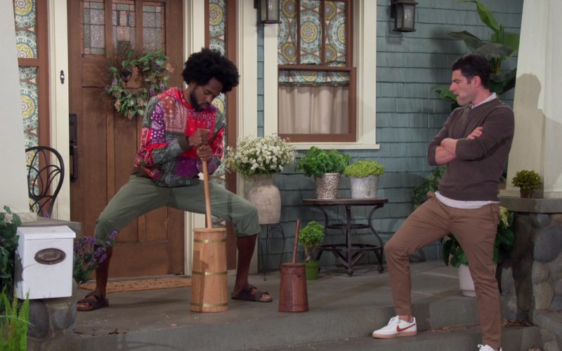 Nike Killshot Vulc (Sail-Team Red-Gum Yellow) Sneakers of Max Greenfield as Dave in The Neighborhood S03E04 “Welcome to the Rooster” (2020) (Image 1)