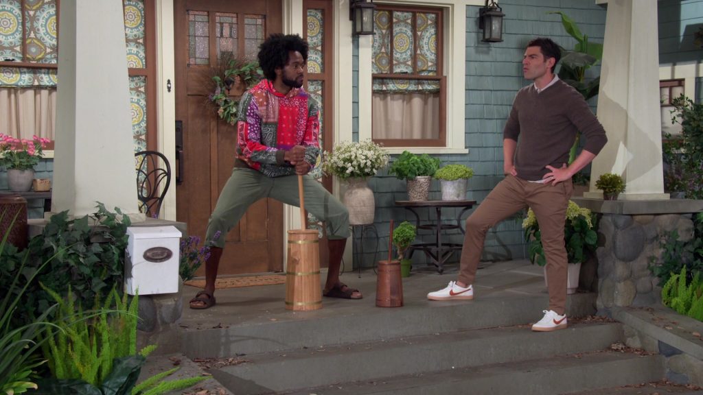 Nike Killshot Vulc (Sail-Team Red-Gum Yellow) Sneakers of Max Greenfield as Dave in The Neighborhood S03E04 “Welcome to the Rooster” (2020) (Image 2)