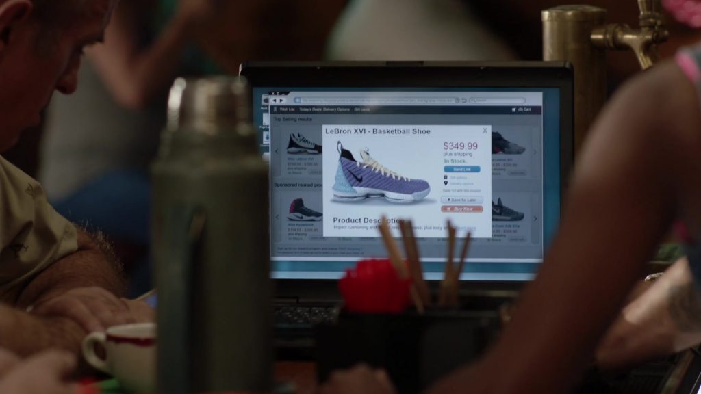 Nike LeBron James XVI Basketball Shoe in Shameless Season 10 Episode 1 “We Few, We Lucky Few, We Band of Gallaghers!” (2019) (Image 1)