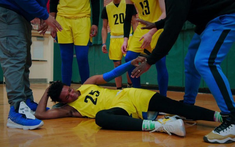 Nike Lebron 17 Blue Sneakers, Jordan B'Loyal Shoes and Nike Pants in Swagger S01E09 “Follow-Through” (2021) (Image 1)