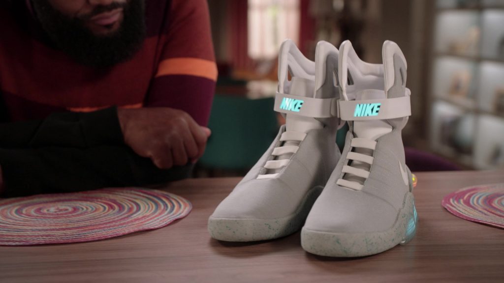 Nike Mag ‘Back to the Future' Sneakers in Black-ish S08E07 “Sneakers by the Dozen” (2022) (Image 3)