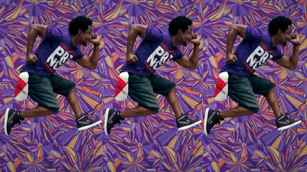 Nike Men's Black Leather Hi Top Sneakers in She's Gotta Have It – Season 2, Episode 5, #SuperFunkyCaliFragiSexy (2019) (Image 1)