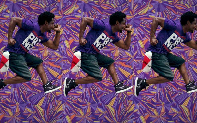 Nike Men's Black Leather Hi Top Sneakers in She's Gotta Have It – Season 2, Episode 5, #SuperFunkyCaliFragiSexy (2019) (Image 1)