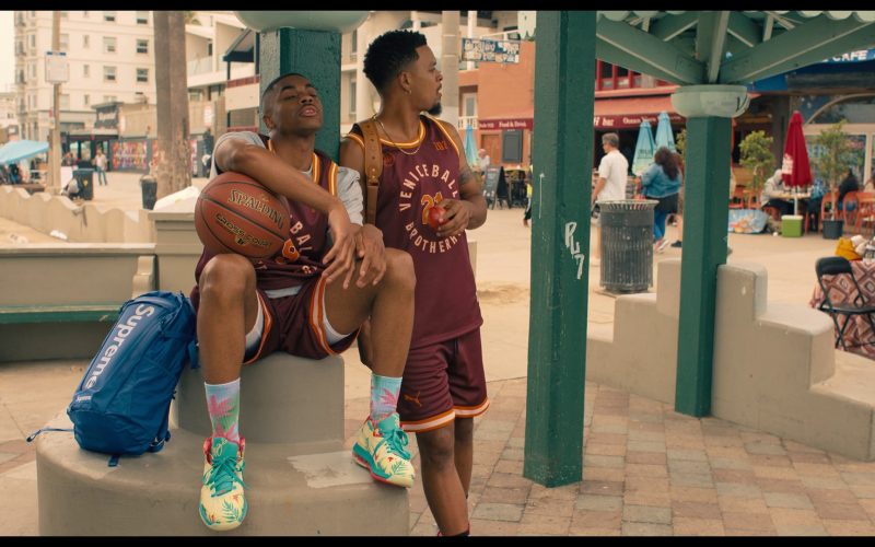 Nike Men's LeBron 9 Low Shoes, Supreme Backpack, Spalding Ball in White Men Can't Jump (2023) (Image 1)