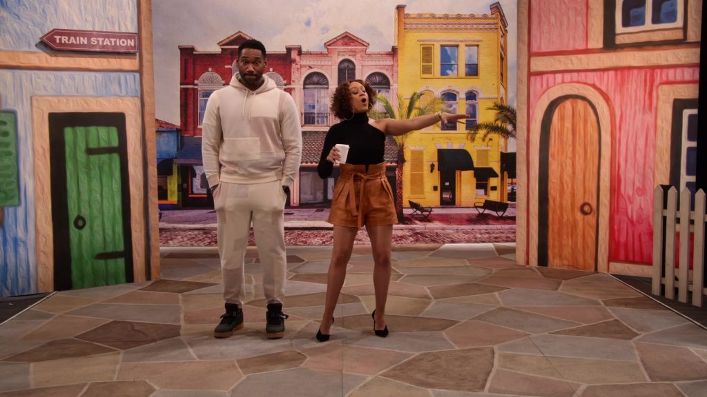 Nike Men's Shoes of Anthony Alabi as Moz McKellan in Family Reunion S04E02 “Remember When M'Dear Stole the Show” (2021) (Image 1)