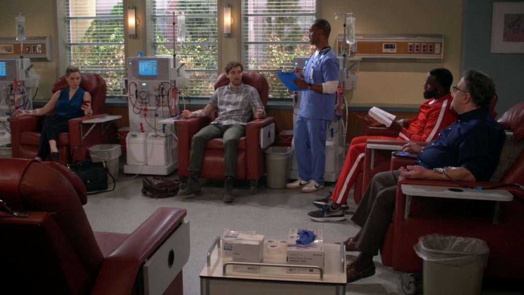 Nike Men's White Sneakers of Darryl Stephens as Gideon in B Positive S01E05 “High Risk Factor” (2020) (Image 1)