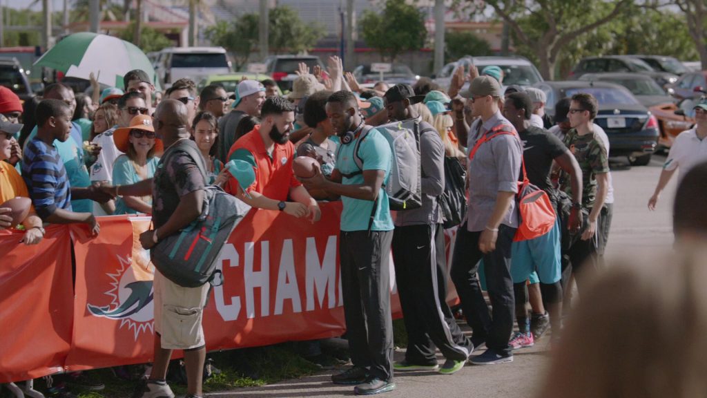 Nike Pants, T-Shirts, Shoes and Under Armour Bag in Ballers - Season 1, Episode 10, “Flamingos” (2015) (Image 1)