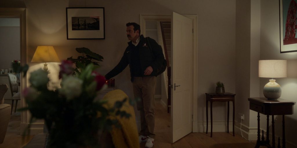 Nike Puffer Jacket and Cortez Sneakers Worn by Jason Sudeikis in Ted Lasso S03E11 “Mom City” (2023) (Image 2)