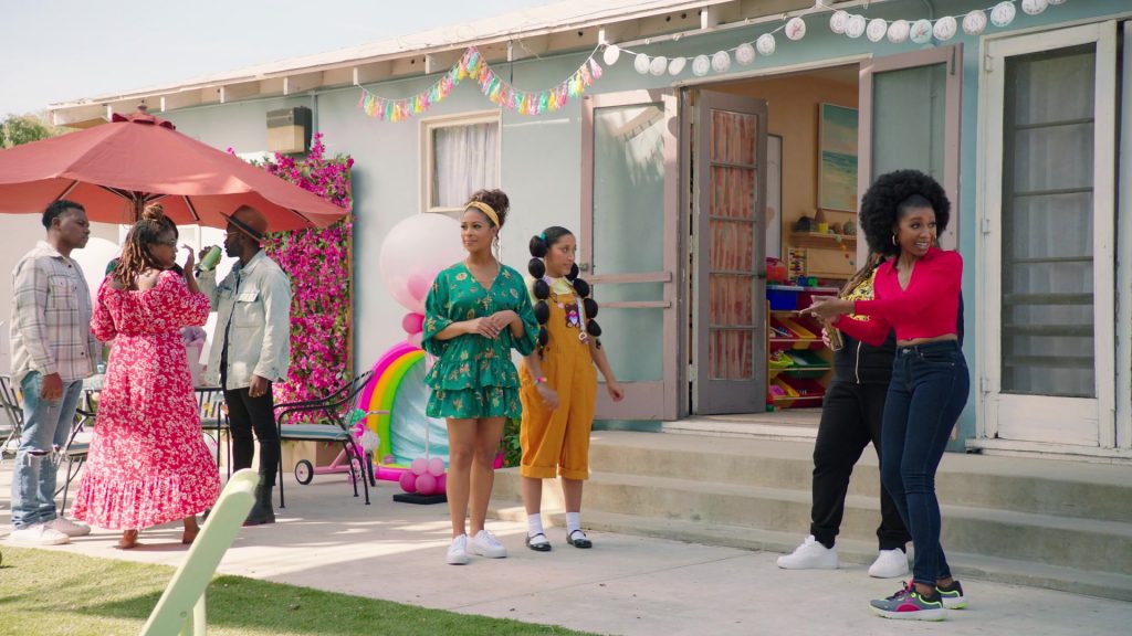 Nike React Escape RN Sneakers in A Black Lady Sketch Show S03E05 “Peaches and Eggplants for Errbody!” (2022) (Image 1)