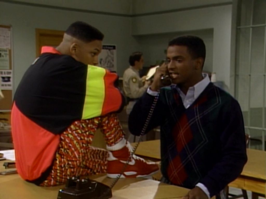 Nike Red High Top Sneakers Worn by Will Smith in The Fresh Prince of Bel-Air S01E06 “Mistaken Identity” (1990) (Image 1)