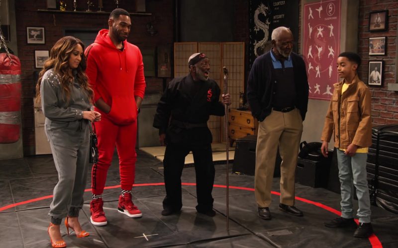 Nike Red Sneakers Worn by Anthony Alabi as Moz McKellan in Family Reunion Season 1 Episode 16 “Remember When Shaka Got Beat Up” (2020) (Image 1)