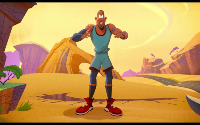 Nike Red Sneakers of LeBron James (Animated) in Space Jam - A New Legacy (2021) (Image 1)