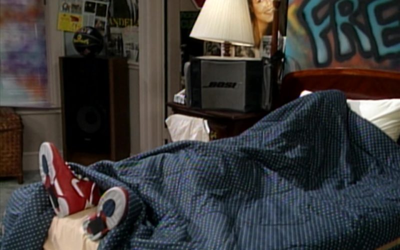 Nike Red&White Shoes of Will Smith and Bose speaker in The Fresh Prince of Bel-Air S01E18 “The Young and the Restless” (1991) (Image 1)