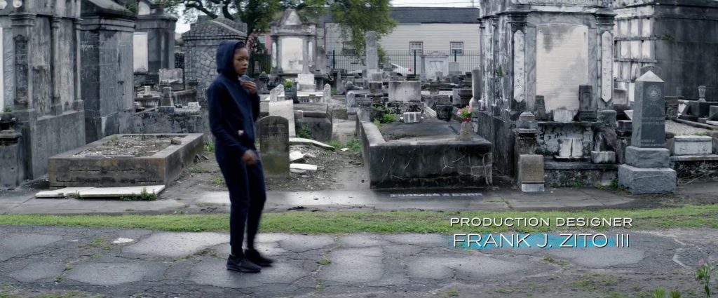 Nike Running Shoes Worn by Naomie Harris in Black and Blue (2019) (Image 1)