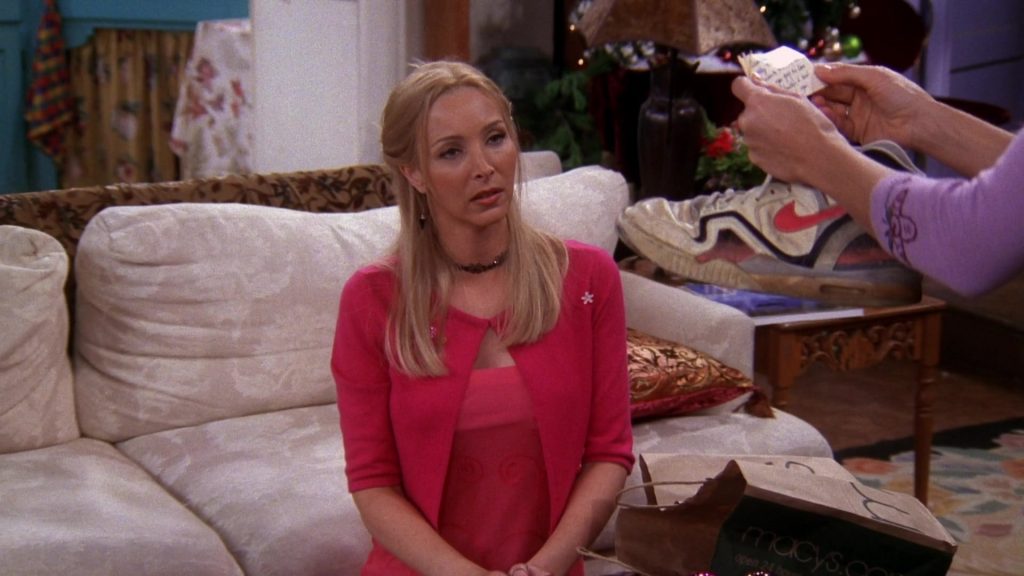 Nike Shoe Held by Jennifer Aniston (Rachel Green) in Friends Season 6 Episode 10 “The One With the Routine” (1999) (Image 3)