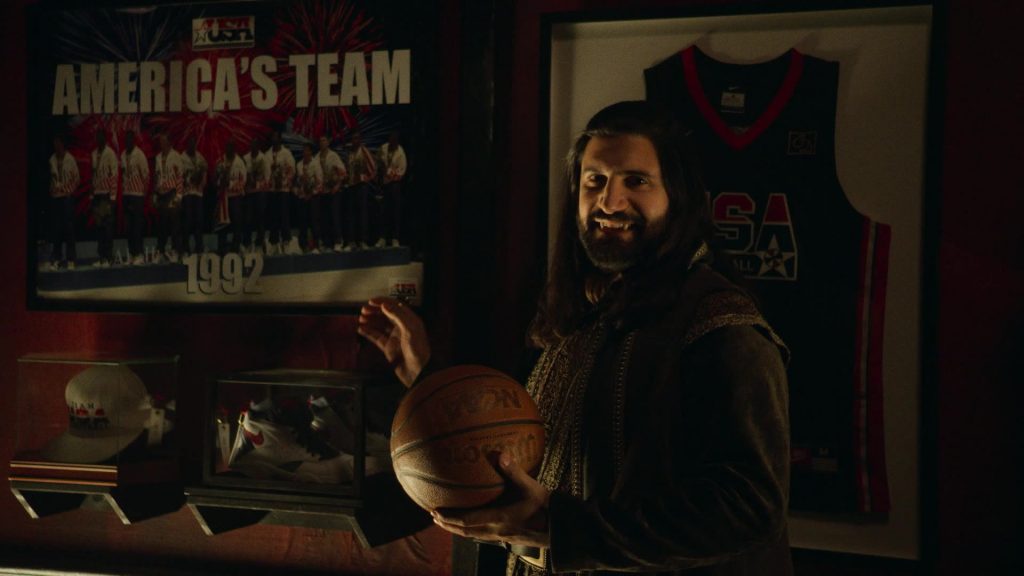 Nike Shoe and Wilson Basketball Held by Kayvan Novak in What We Do in the Shadows – Season 1, Episode 8, Citizenship (2019) (Image 1)