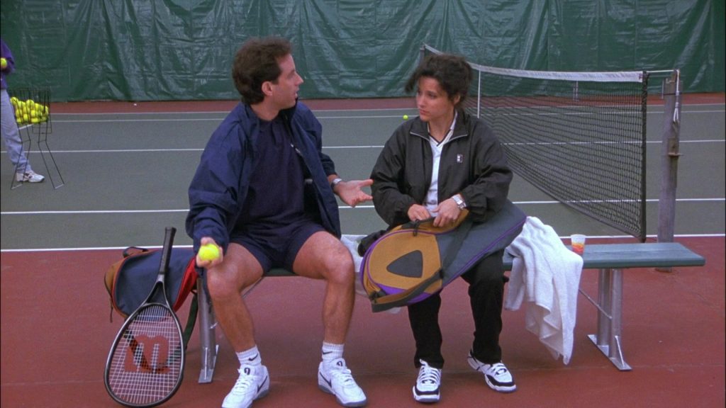Nike Shoes For Tennis, Socks and Wilson Racket in Seinfeld Season 8 Episode 13 “The Comeback” (1997) (Image 1)