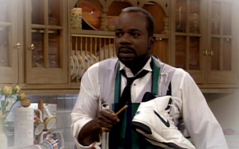 Nike Shoes Held by Joseph Marcell as Geoffrey Butler in The Fresh Prince of Bel-Air S03E16 “Bundle of Joy” (1993) (Image 1)