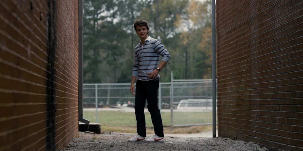 Nike Shoes With Red Logo Worn by Joe Keery (Steve Harrington) in Stranger Things - The Body (2016) (Image 10)