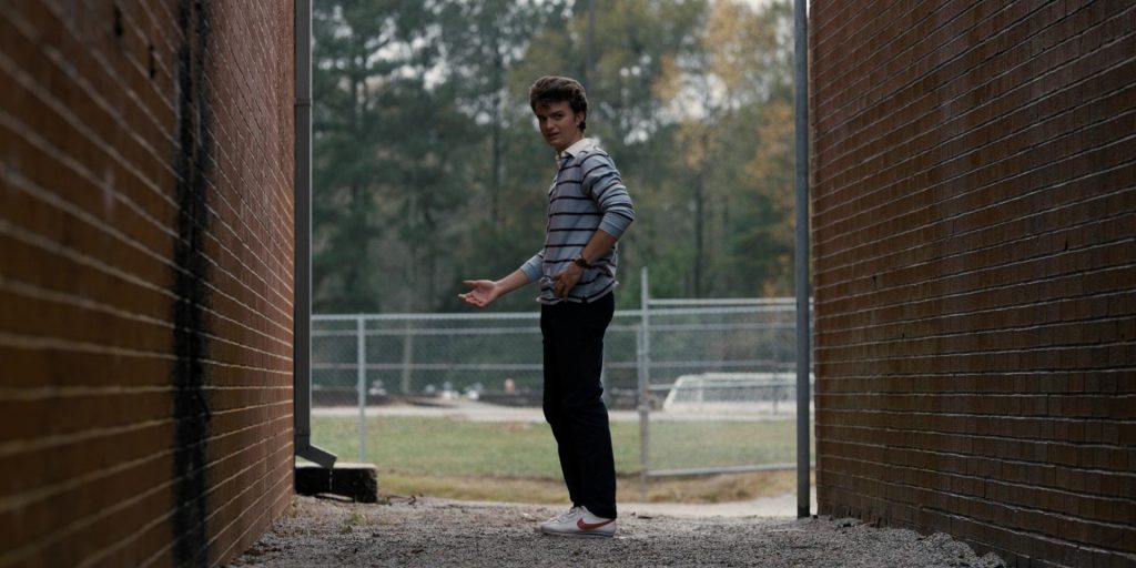 Nike Shoes With Red Logo Worn by Joe Keery (Steve Harrington) in Stranger Things - The Body (2016) (Image 2)