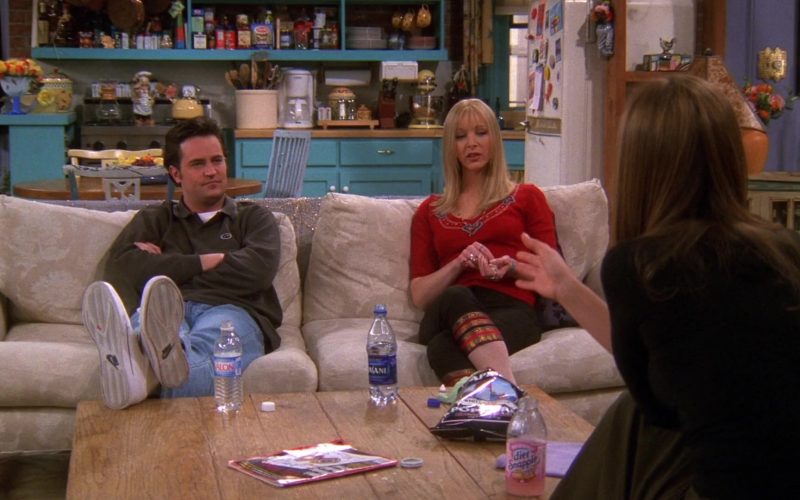 Nike Shoes Worn by Matthew Perry (Chandler Bing), Dasani Water and Diet Snapple Tea in Friends Season 6 Episode 19 “The One With Joey’s Fridge” (2000) (Image 1)
