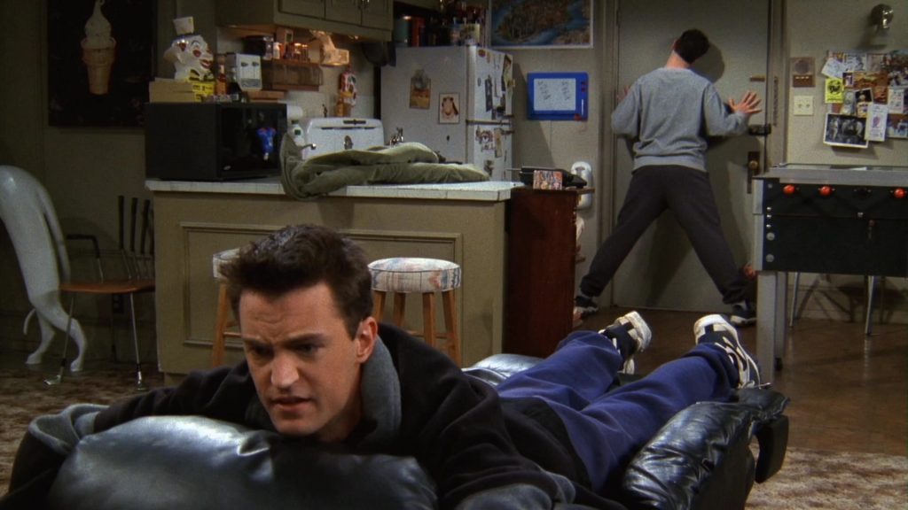 Nike Shoes Worn by Matthew Perry (Chandler Bing) in Friends Season 3 Episode 19 “The One With the Tiny T-Shirt” (1997) (Image 1)