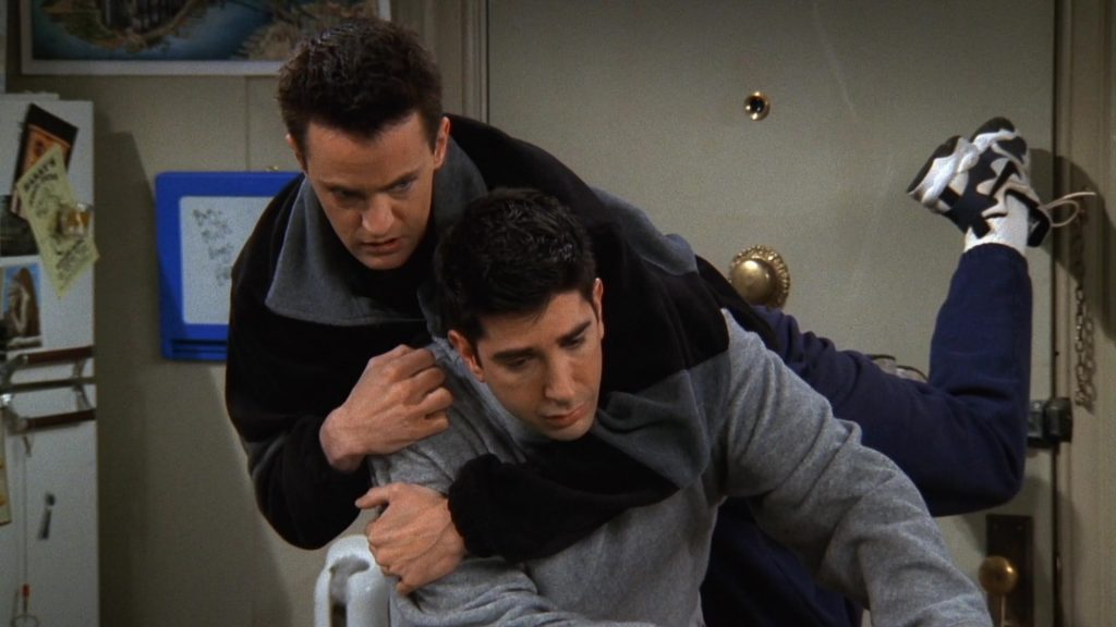 Nike Shoes Worn by Matthew Perry (Chandler Bing) in Friends Season 3 Episode 19 “The One With the Tiny T-Shirt” (1997) (Image 6)