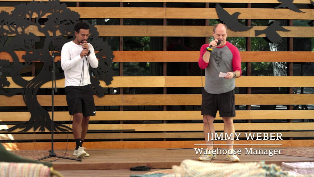 Nike Shorts and Shoes in Jury Duty Presents Company Retreat S01E06 “Culture Fit” (2026) (Image 2)
